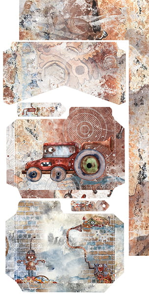 Craft O'Clock - Robots Adventure - Junk Journal extras set