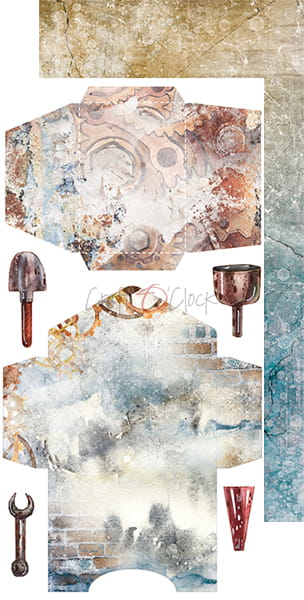 Craft O'Clock - Robots Adventure - Junk Journal extras set