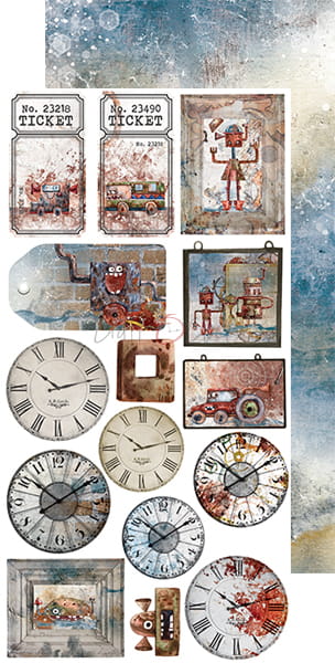 Craft O'Clock - Robots Adventure - Junk Journal extras set