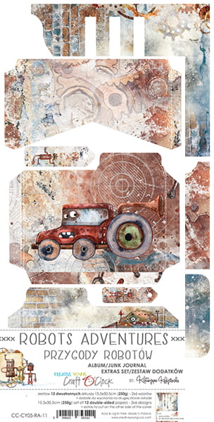 Craft O'Clock - Robots Adventure - Junk Journal extras set