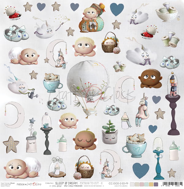 Craft O'Clock - Sleep & Dream - Die Cut 2 - 12 x 12"