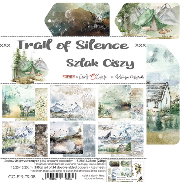 Craft O'Clock - Trail of silence  - Paper Pack -  6 x 6"