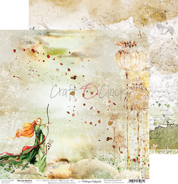 Craft O'Clock - Silver Heart Warrior - Paper Pack - 6 x 6"