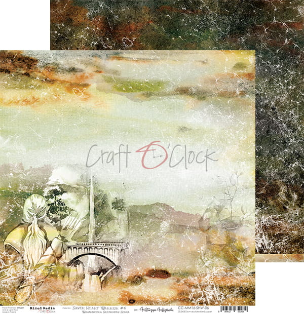 Craft O'Clock - Silver Heart Warrior  - Paper Pack -  8 x 8"