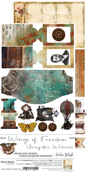 Craft O'Clock - Wings of freedom - Junk Journal extras set