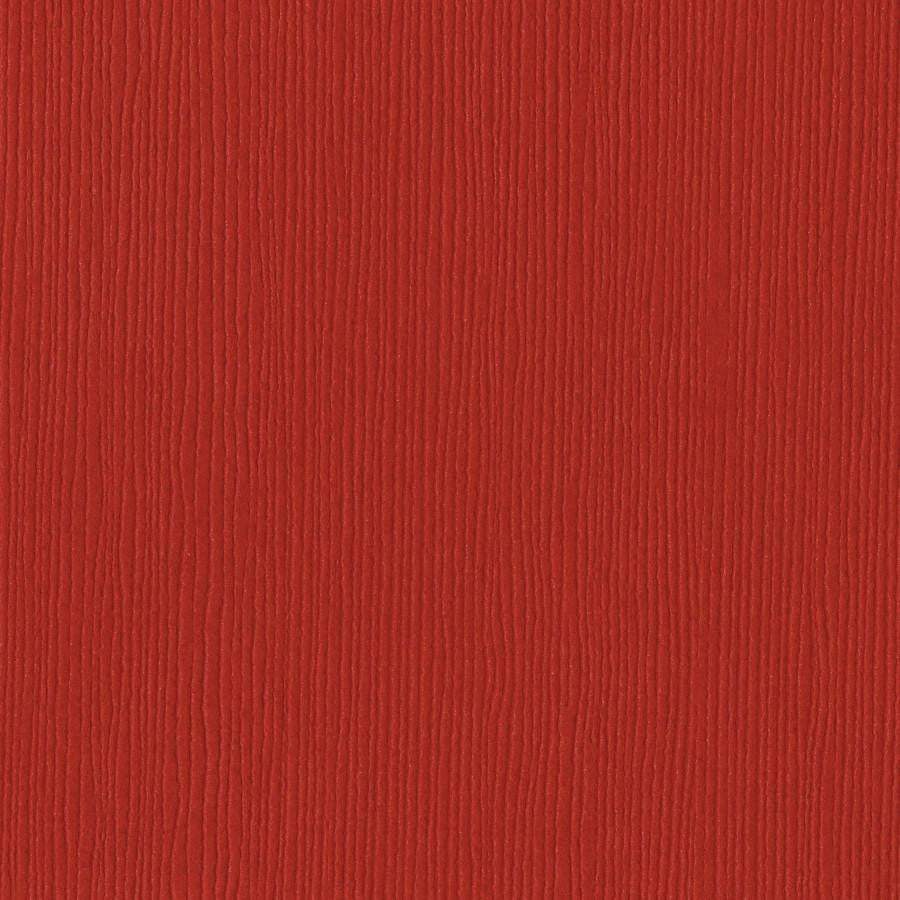Bazzill - Grass Cloth - Classic Red 12 x 12" rød kartong