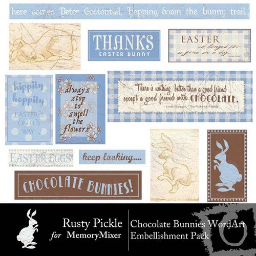 Rusty Pickle: Chocolate Bunnies stickers