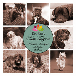 Dixi Craft - Toppers -  Dogs  (9cm x 9cm)