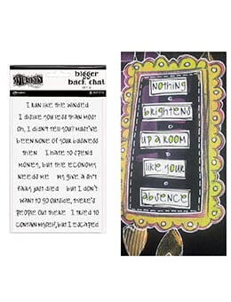 Dylusions - Creative Dyary - Bigger  Back Chat Stickers - White 3