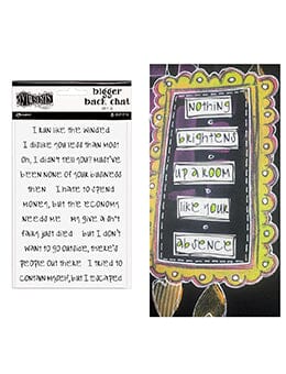 Dylusions - Creative Dyary - Bigger Back Chat Stickers - White 3