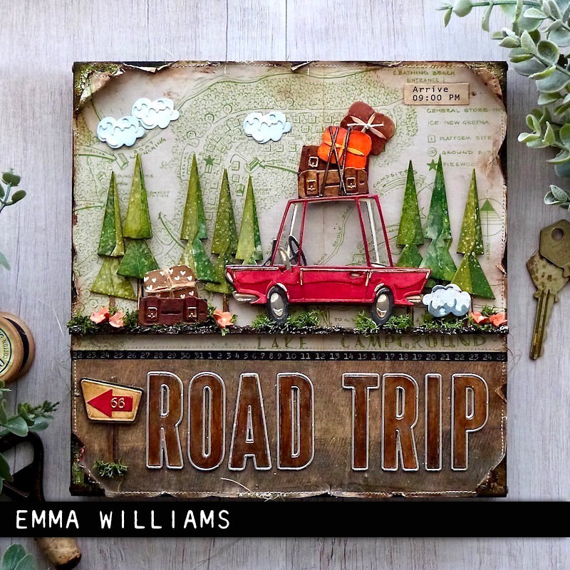 Sizzix - Tim Holtz - Thinlits Dies - Colorize - Road Trip