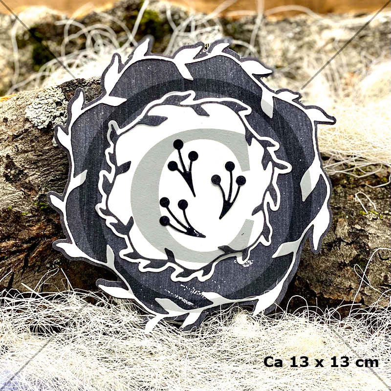 Papirdesign - Dies - Blomsterkrans