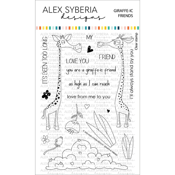 Alex Syberia Designs - Clear stamps - Giraffe-ic Friends