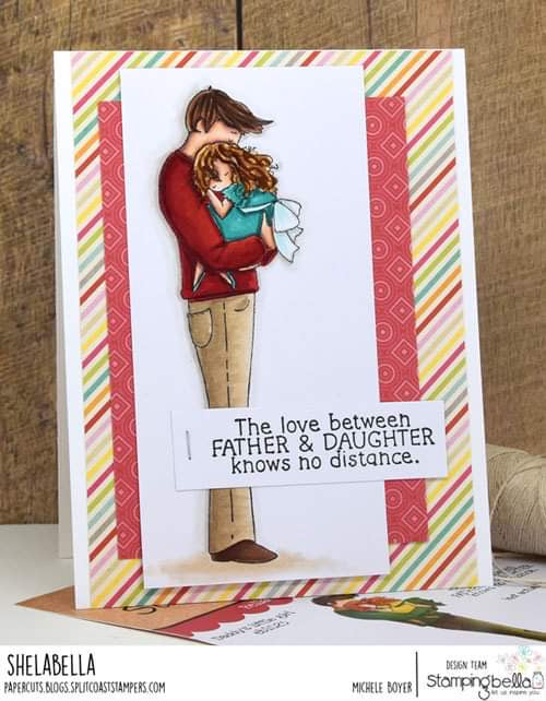 Stamping Bella -Cling Mounted Stamp - Curvy Girl -  Daddy's little girl