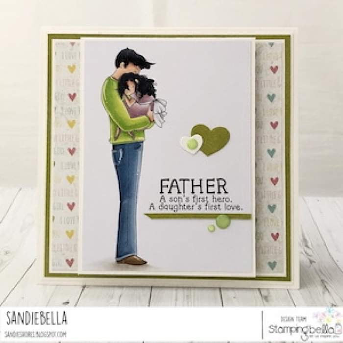 Stamping Bella -Cling Mounted Stamp - Curvy Girl -  Daddy's little girl