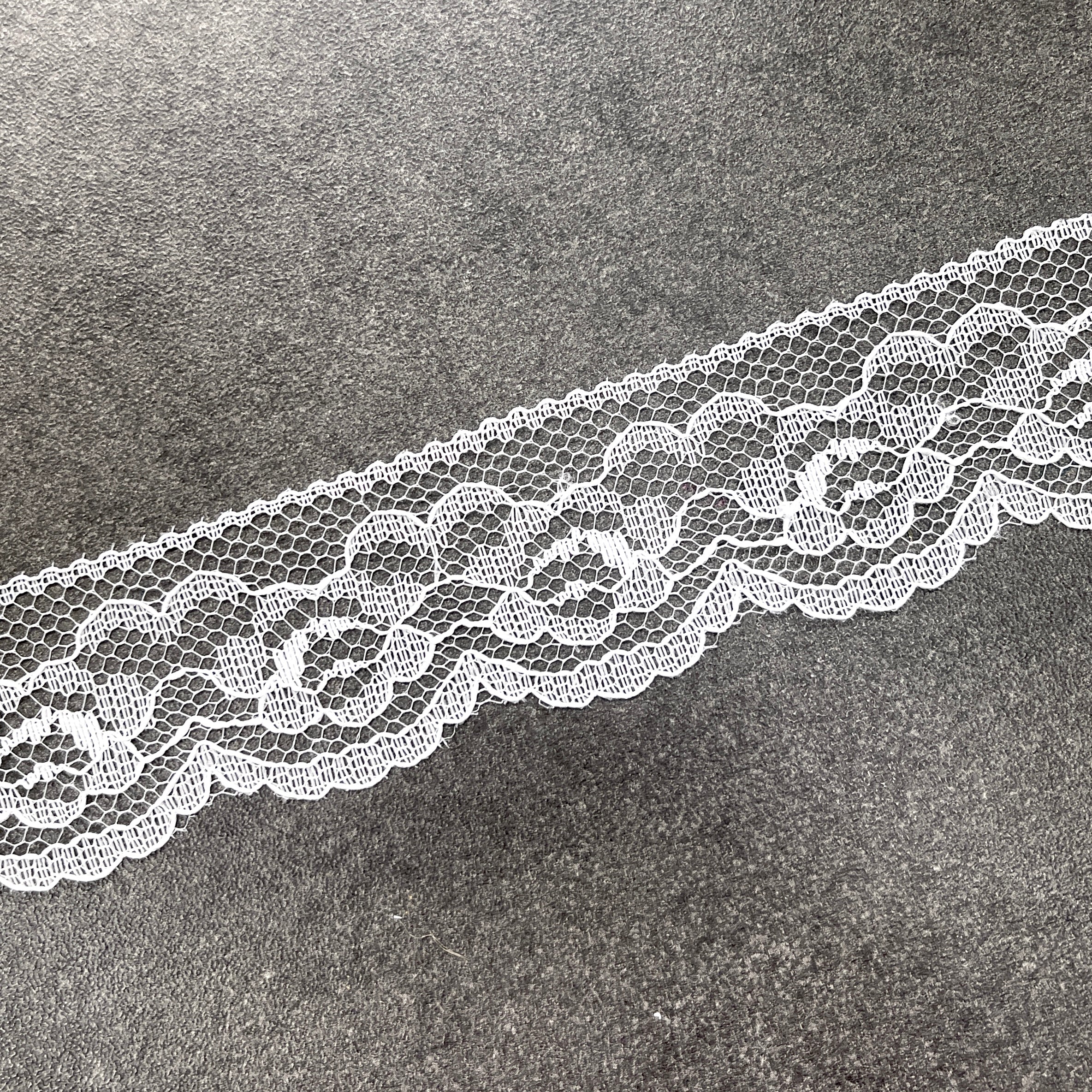 Cheep Trims - Flat Lace - White - METERSVIS