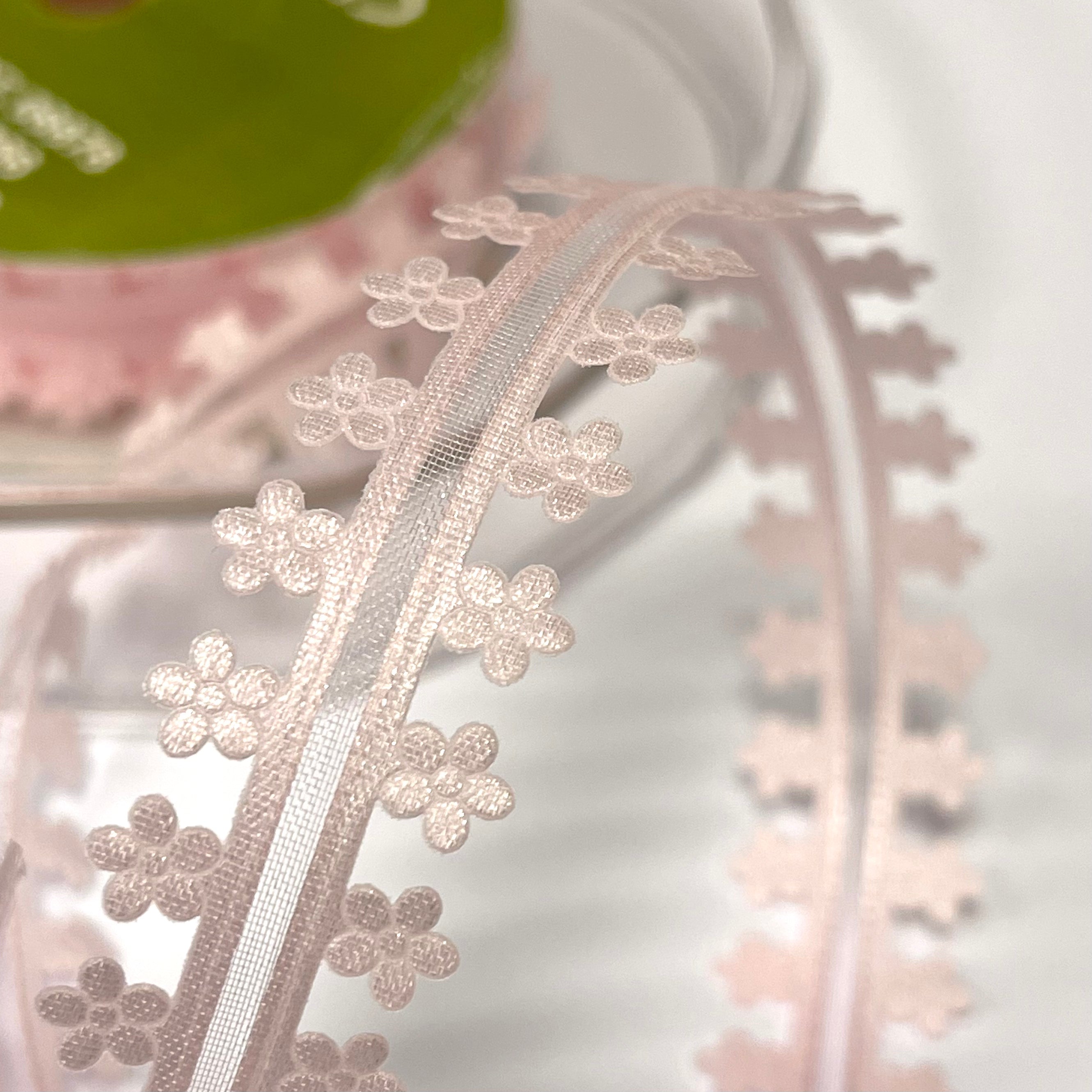 May Arts - Pink Flowers - Sheer - Metervis