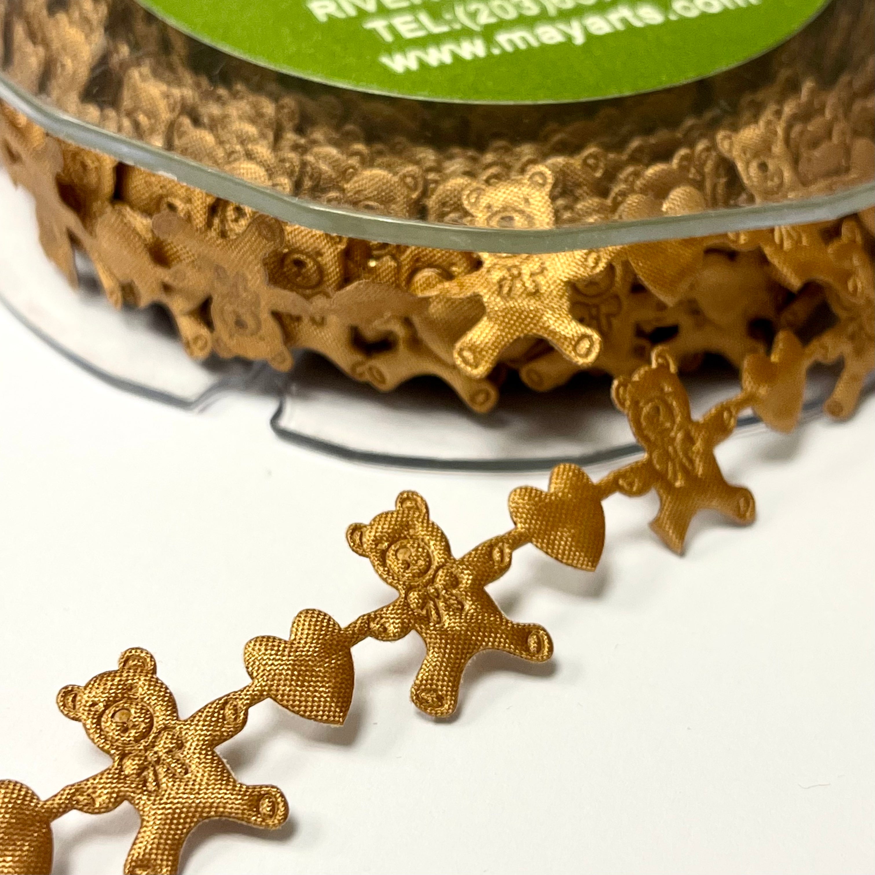 May Arts - Teddy Ribbon - Brown  - Metervis