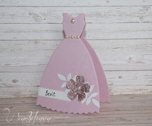 Papirdesign - Dies - Bordkort, kjole