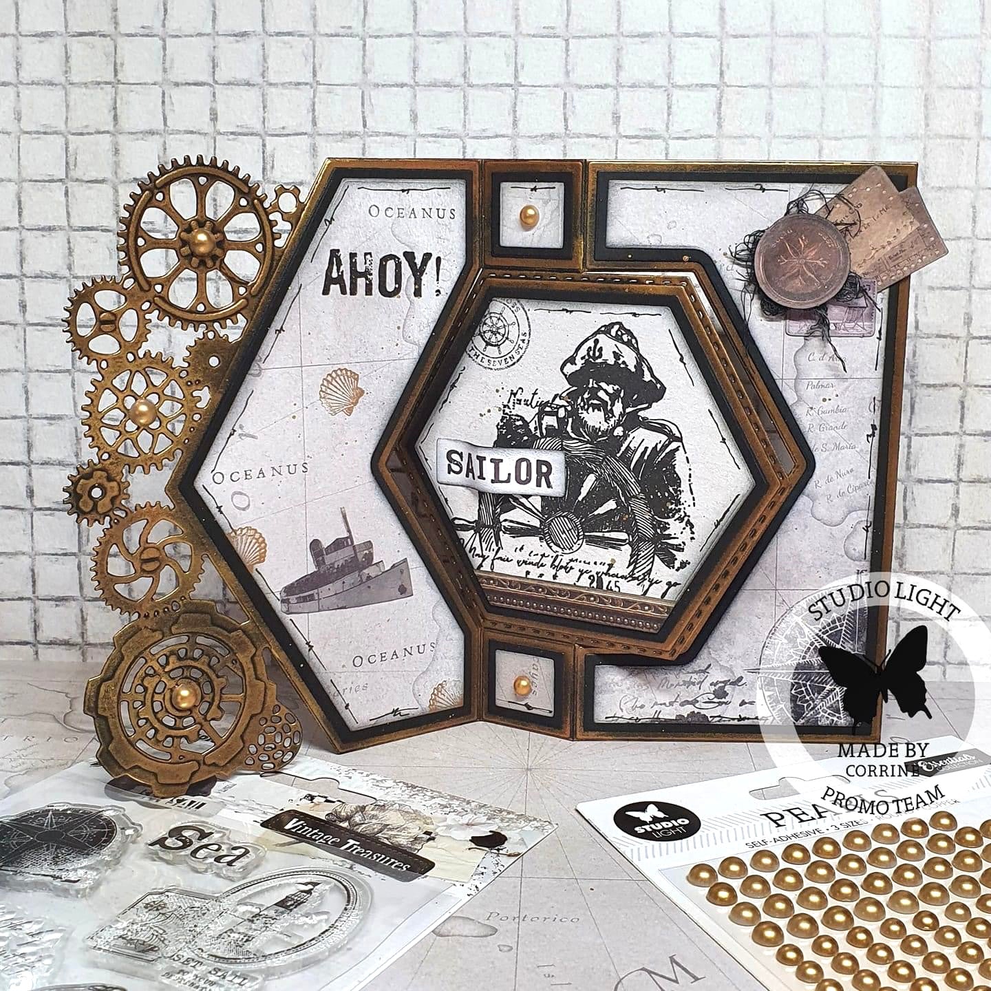 Studiolight - Dies - Vintage Treasures - Card Shape Industrial