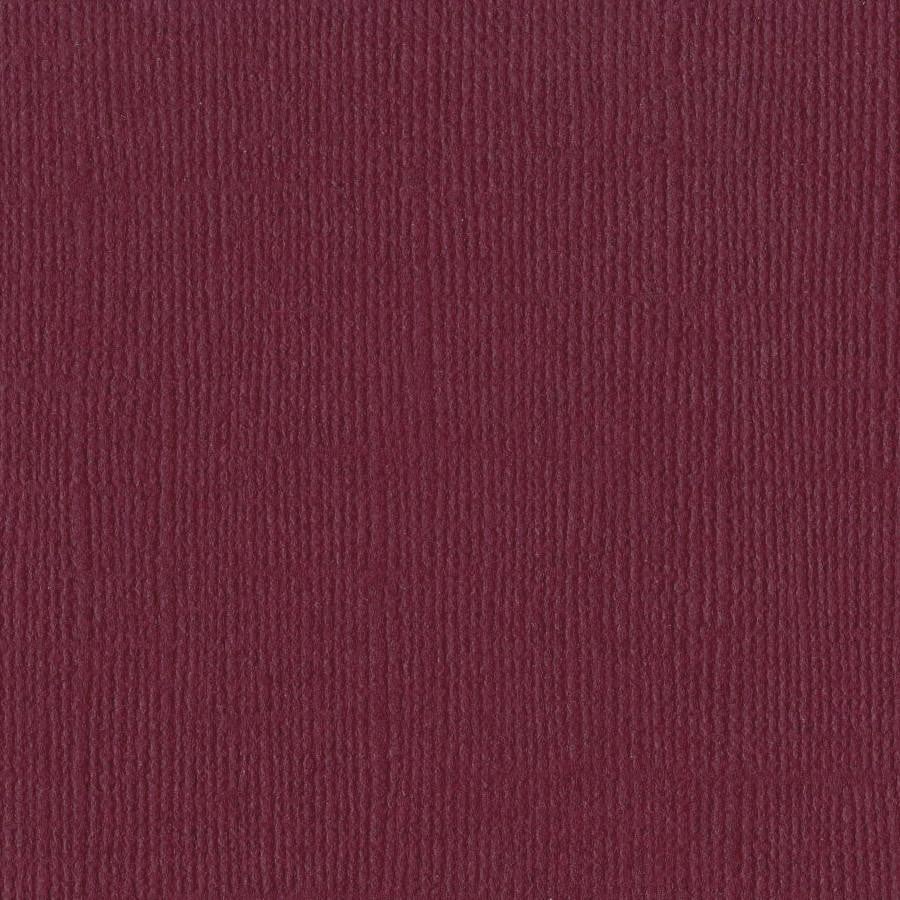 Bazzill Canvas 12 x 12 Juneberry rød kartong