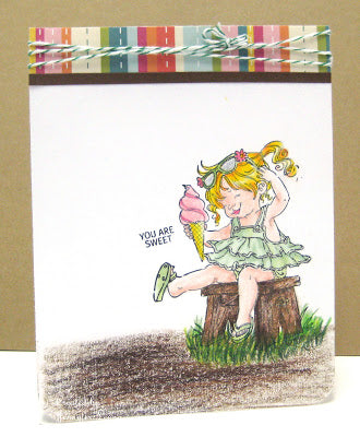 Stamping Bella: Lacie with Ice Cream - Unmounted Stamp