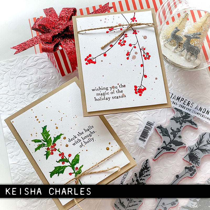 Tim Holtz Collection - Cling Stamps - Winter Watercolor 2