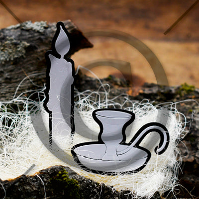 Papirdesign - Dies - Lys og lysestake