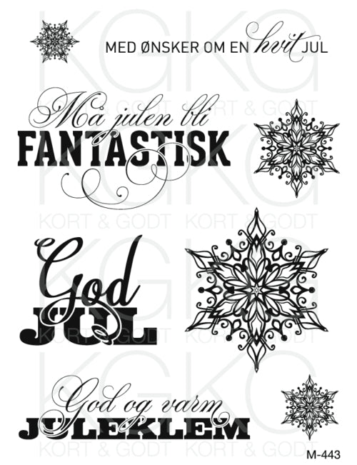 Kort & Godt - Clearstamps Medium plate - M-443
