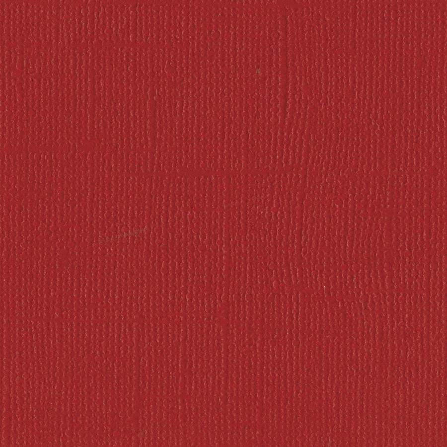 Bazzill Canvas 12 x 12 Maraschino rød kartong