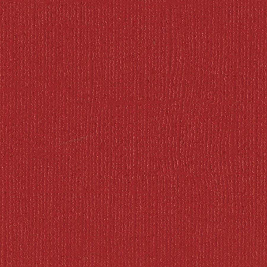 Bazzill Canvas 12 x 12 Maraschino rød kartong