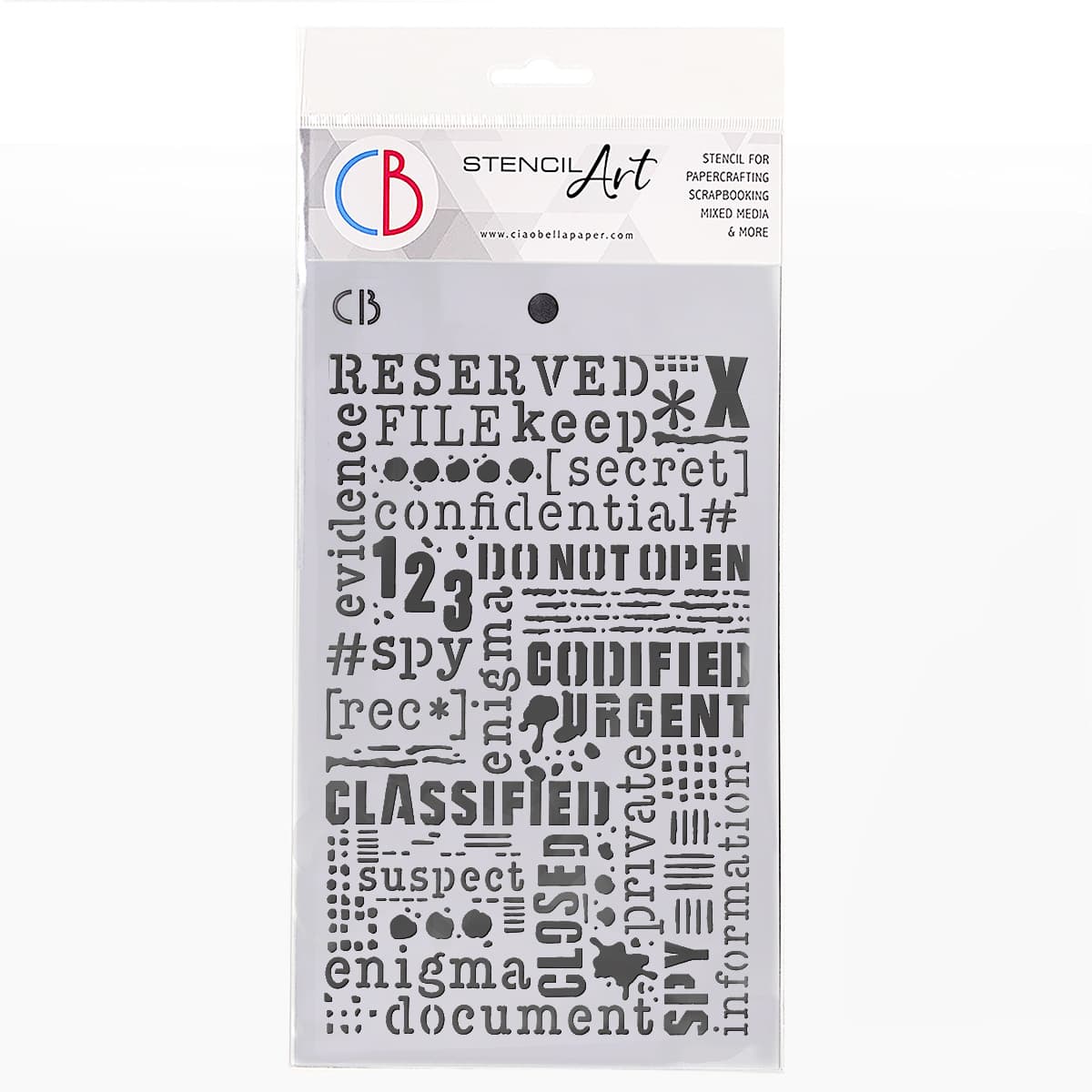 Ciao Bella - Stencil Art - Confidential - 5 x 8"