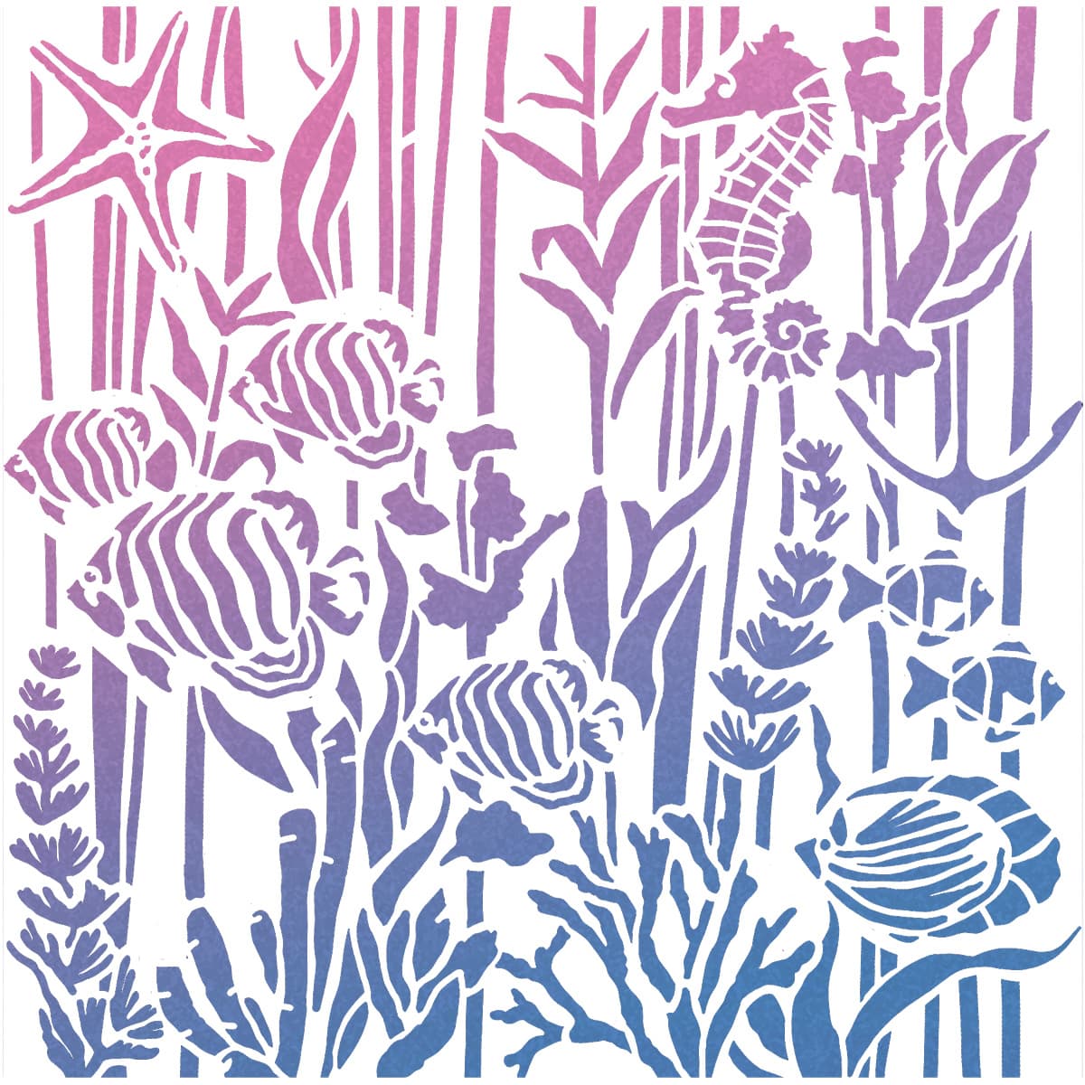 Ciao Bella - Stencil Art - Under the ocean - 8 x 8"