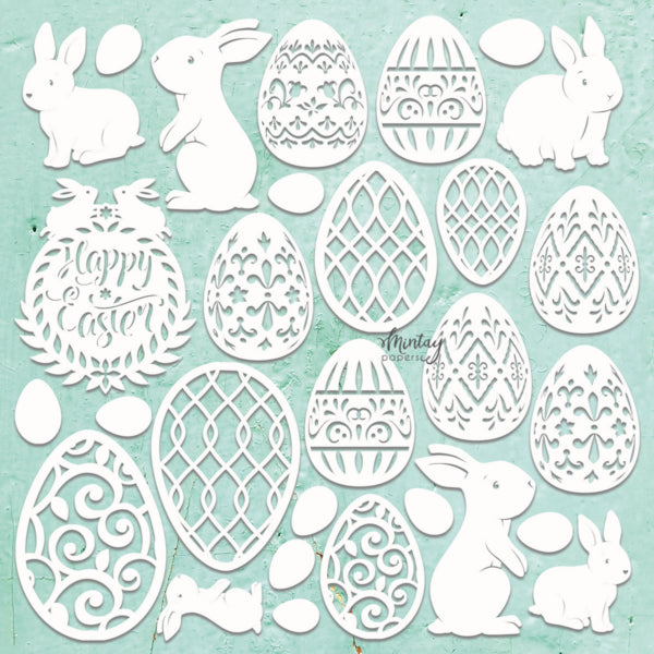 Mintay Papers - Mintay Chippies -  Chipboard - Easter Chippies