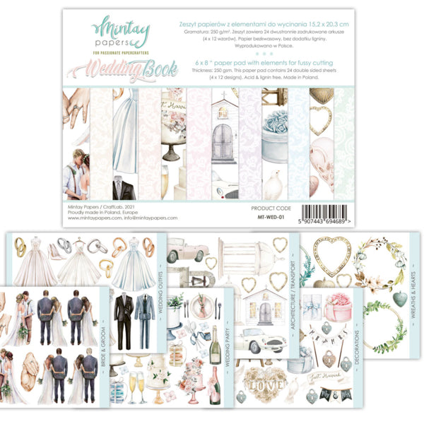 Mintay Papers - Wedding Book Elements  - 6 x 8"