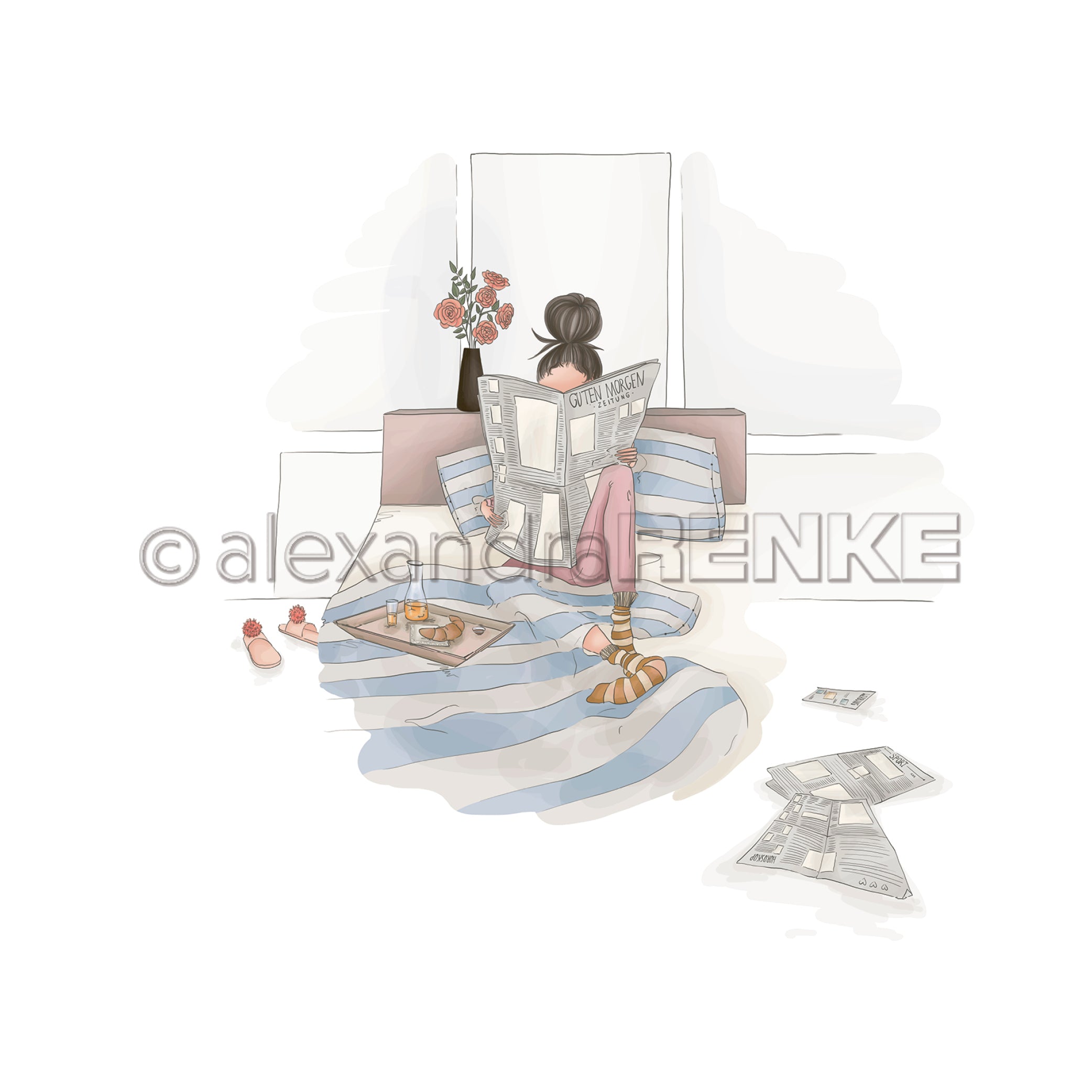 Alexandra Renke - Breakfast in bed  -  12x12"