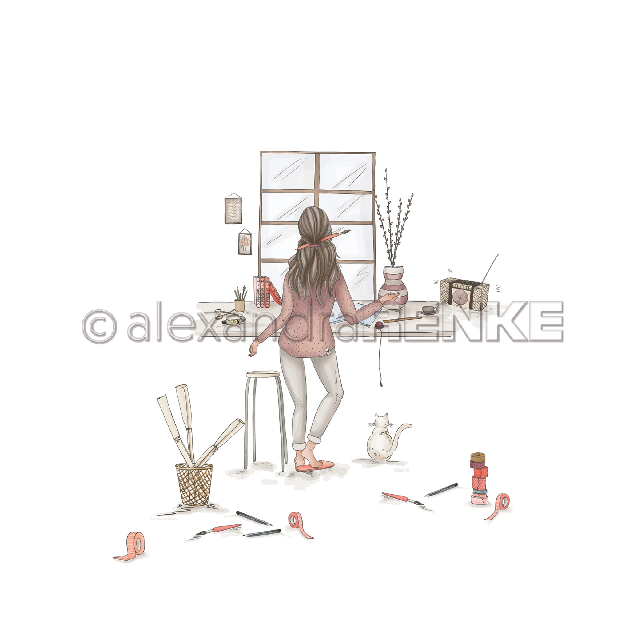 Alexandra Renke - Creative time -  12x12"