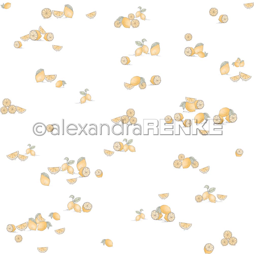 Alexandra Renke - Lemons sprinkled - Paper - 12x12"