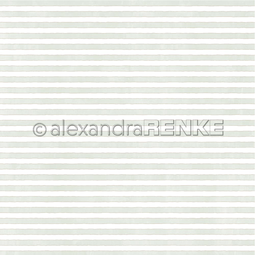 Alexandra Renke - Stripes Mint - Paper - 12x12"