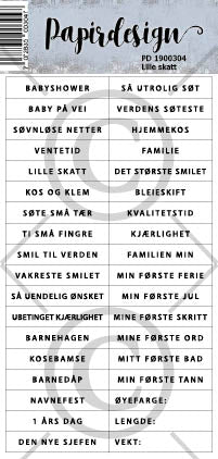 Papirdesign - Ord klistremerker - Lille skatt