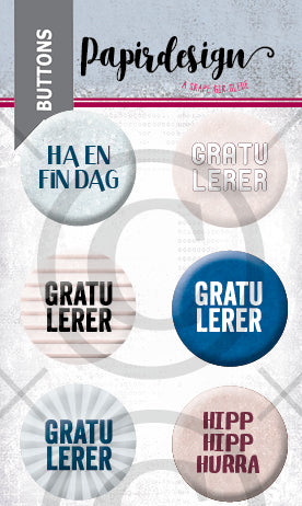 Papirdesign - Buttons - Gratulerer 5
