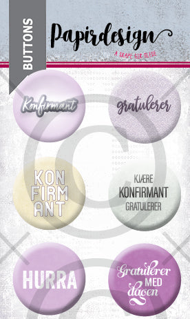 Papirdesign: Buttons - Konfirmant 7