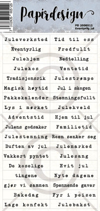Papirdesign - Ord klistremerker - Eventyrlig jul