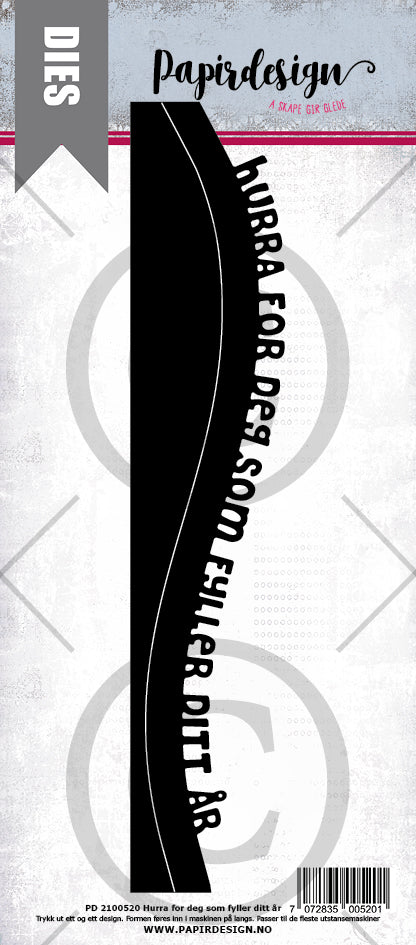 Papirdesign - Dies - Hurra for deg som fyller ditt år