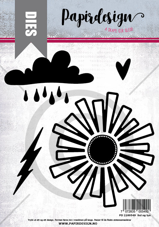 Papirdesign - Dies - Sol og lyn