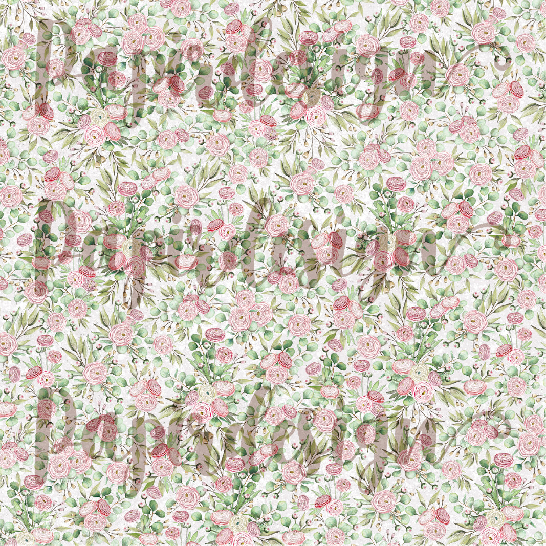 Papirdesign - Vårtegn - Ranukler  - 12 x 12"
