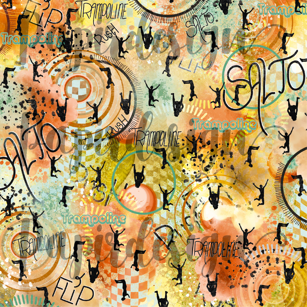 Papirdesign - Vårtegn - Trampoline - 12 x 12"