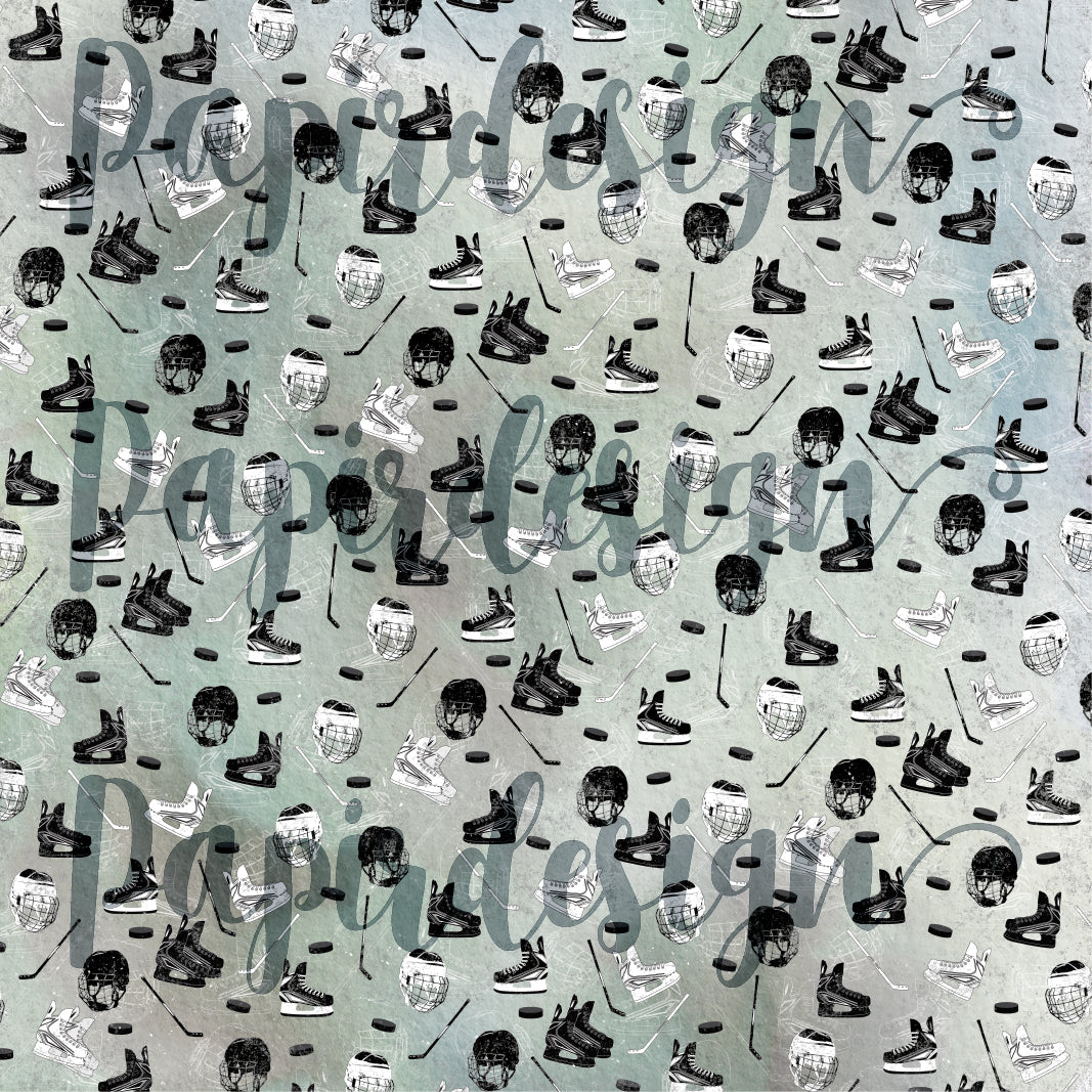 Papirdesign - Vårtegn - Hockey   - 12 x 12"