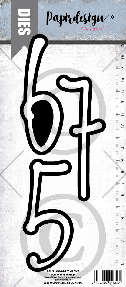 Papirdesign - Dies - Tall 5 - 7