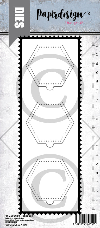 Papirdesign - Dies - Slimcard Heksagon